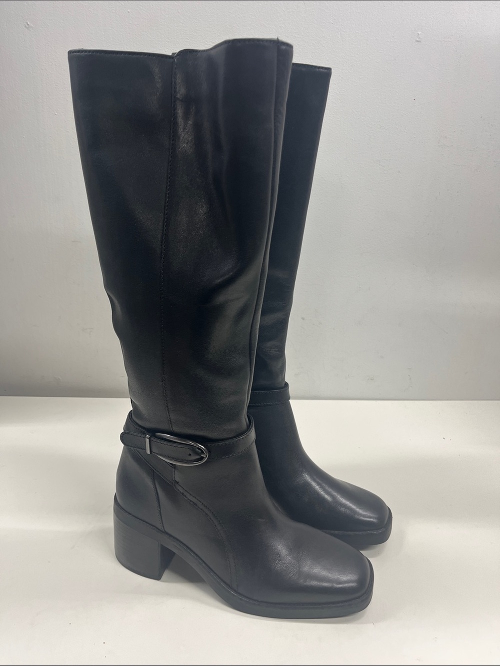 New NATURALIZER Elliot Boots in Black Leather Size 8W